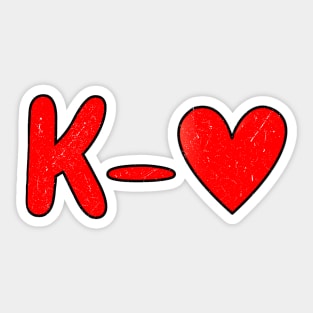 K Heart, K Love Korean Love Sticker